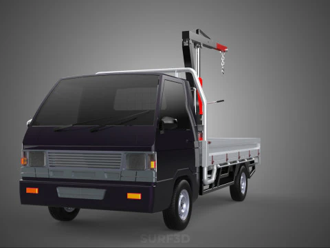 SWIVEL JIB CRANE WINCH HOIST FLATBED TRUCK PICKUP TRAILER HAUL 3D Model
