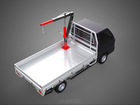 SWIVEL JIB CRANE WINCH HOIST FLATBED TRUCK PICKUP TRAILER HAUL 3Dモデル