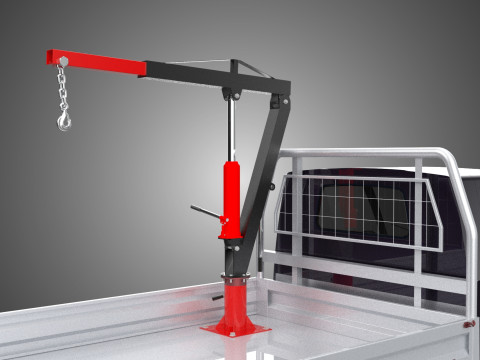 SWIVEL JIB CRANE WINCH HOIST FLATBED TRUCK PICKUP TRAILER HAUL 3Dモデル