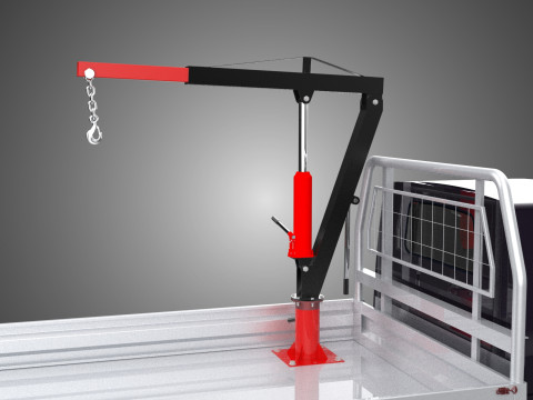 SWIVEL JIB CRANE WINCH HOIST FLATBED TRUCK PICKUP TRAILER HAUL 3Dモデル