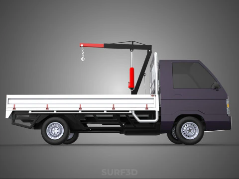 SWIVEL JIB CRANE WINCH HOIST FLATBED TRUCK PICKUP TRAILER HAUL 3D Model