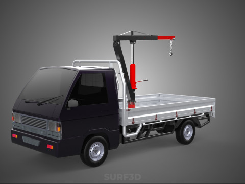 SWIVEL JIB CRANE WINCH HOIST FLATBED TRUCK PICKUP TRAILER HAUL 3Dモデル