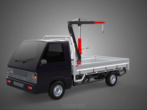 SWIVEL JIB CRANE WINCH HOIST FLATBED TRUCK PICKUP TRAILER HAUL 3D Model