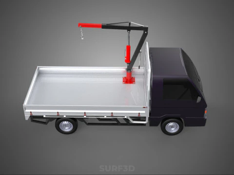 SWIVEL JIB CRANE WINCH HOIST FLATBED TRUCK PICKUP TRAILER HAUL 3D Model