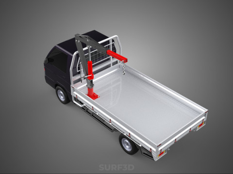 SWIVEL JIB CRANE WINCH HOIST FLATBED TRUCK PICKUP TRAILER HAUL 3Dモデル
