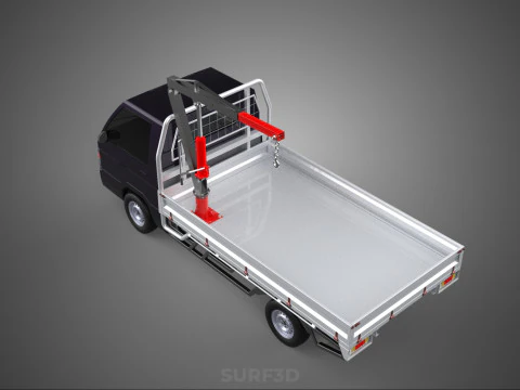 SWIVEL JIB CRANE WINCH HOIST FLATBED TRUCK PICKUP TRAILER HAUL 3D Model