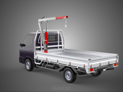 SWIVEL JIB CRANE WINCH HOIST FLATBED TRUCK PICKUP TRAILER HAUL 3Dモデル
