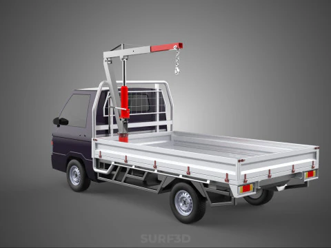 SWIVEL JIB CRANE WINCH HOIST FLATBED TRUCK PICKUP TRAILER HAUL 3D Model