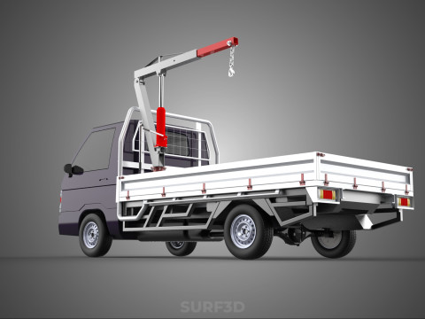SWIVEL JIB CRANE WINCH HOIST FLATBED TRUCK PICKUP TRAILER HAUL 3Dモデル