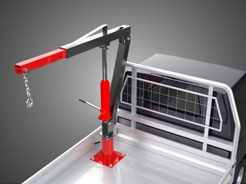 SWIVEL JIB CRANE WINCH HOIST FLATBED TRUCK PICKUP TRAILER HAUL 3Dモデル