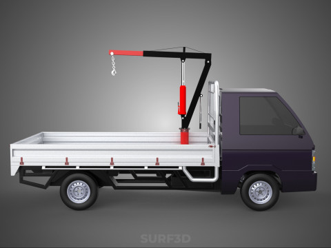 SWIVEL JIB CRANE WINCH HOIST FLATBED TRUCK PICKUP TRAILER HAUL 3Dモデル