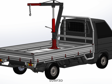 SWIVEL JIB CRANE WINCH HOIST FLATBED TRUCK PICKUP TRAILER HAUL 3Dモデル