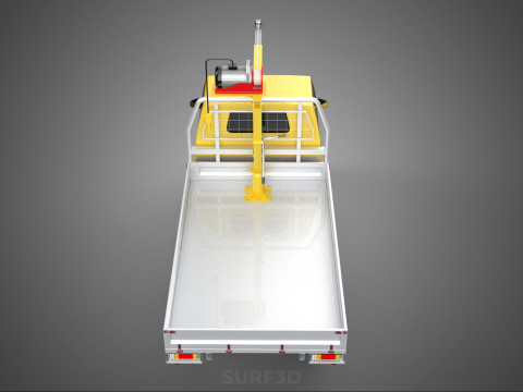 TRUCK PICKUP ELECTRIC WINCH HOIST LIFT BOOM HYDRAULIC CRANE JIB 3D Модель