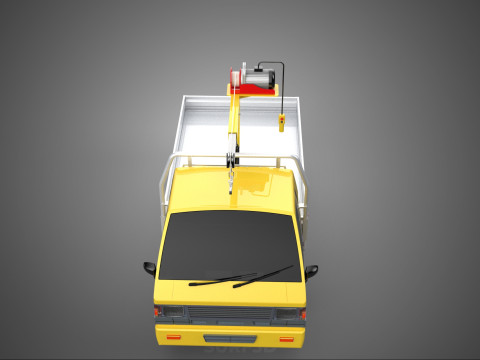 TRUCK PICKUP ELECTRIC WINCH HOIST LIFT BOOM HYDRAULIC CRANE JIB 3D Модель