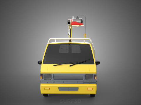 TRUCK PICKUP ELECTRIC WINCH HOIST LIFT BOOM HYDRAULIC CRANE JIB 3D Модель