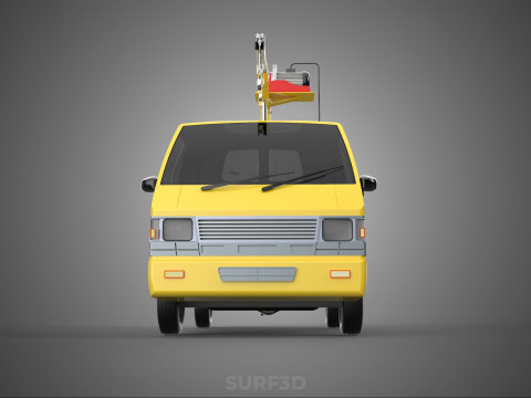 TRUCK PICKUP ELECTRIC WINCH HOIST LIFT BOOM HYDRAULIC CRANE JIB 3D Модель