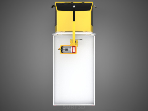 TRUCK PICKUP ELECTRIC WINCH HOIST LIFT BOOM HYDRAULIC CRANE JIB 3D Модель