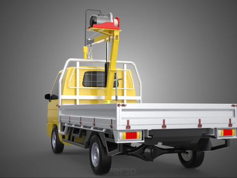 TRUCK PICKUP ELECTRIC WINCH HOIST LIFT BOOM HYDRAULIC CRANE JIB 3D Модель