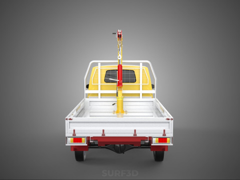 ARM FOLDING HYDRAULIC JIB CRANE MANUAL HAND WINCH TRUCK PICKUP 3D 모델