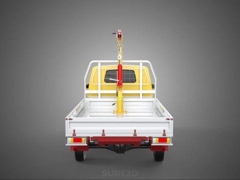 ARM FOLDING HYDRAULIC JIB CRANE MANUAL HAND WINCH TRUCK PICKUP 3D Model