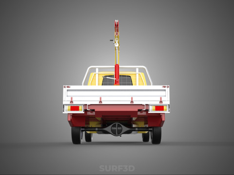 ARM FOLDING HYDRAULIC JIB CRANE MANUAL HAND WINCH TRUCK PICKUP 3D 모델