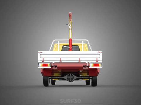 ARM FOLDING HYDRAULIC JIB CRANE MANUAL HAND WINCH TRUCK PICKUP 3D Model