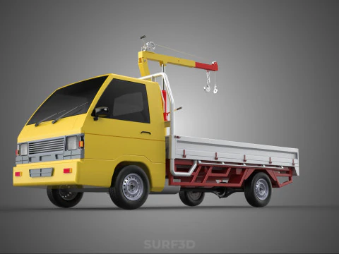 ARM FOLDING HYDRAULIC JIB CRANE MANUAL HAND WINCH TRUCK PICKUP 3D Model