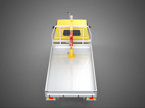 ARM FOLDING HYDRAULIC JIB CRANE MANUAL HAND WINCH TRUCK PICKUP 3D Model