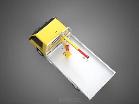 ARM FOLDING HYDRAULIC JIB CRANE MANUAL HAND WINCH TRUCK PICKUP 3D Model