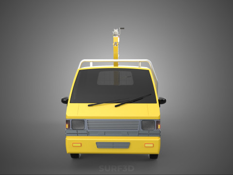 ARM FOLDING HYDRAULIC JIB CRANE MANUAL HAND WINCH TRUCK PICKUP 3D 모델
