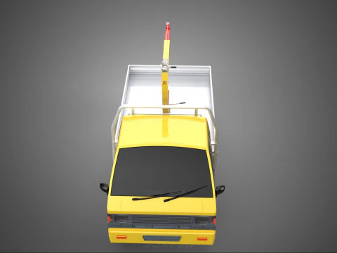 ARM FOLDING HYDRAULIC JIB CRANE MANUAL HAND WINCH TRUCK PICKUP 3D Model