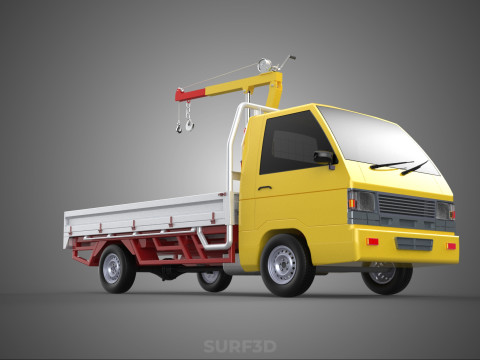 ARM FOLDING HYDRAULIC JIB CRANE MANUAL HAND WINCH TRUCK PICKUP 3D 모델