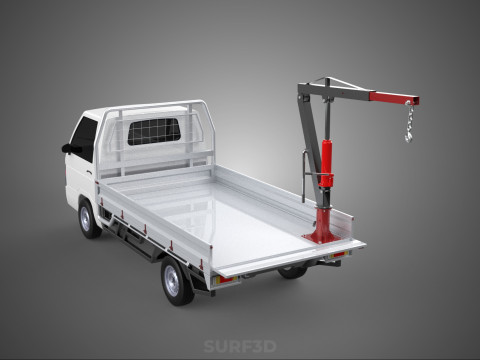 PICKUP TRUCK TAILGATE REAR GATE HYDRAULIC JACK LIFT HOIST CRANE Modelo 3D