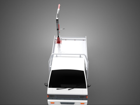 PICKUP TRUCK TAILGATE REAR GATE HYDRAULIC JACK LIFT HOIST CRANE 3D Model