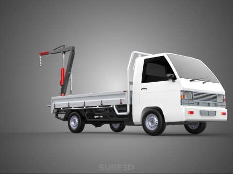 PICKUP TRUCK TAILGATE REAR GATE HYDRAULIC JACK LIFT HOIST CRANE 3D Model