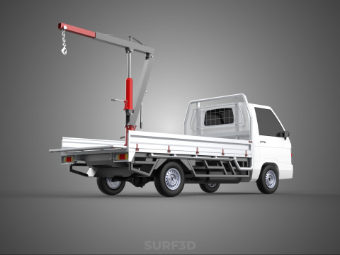 PICKUP TRUCK TAILGATE REAR GATE HYDRAULIC JACK LIFT HOIST CRANE 3D Model