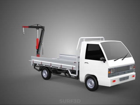 PICKUP TRUCK TAILGATE REAR GATE HYDRAULIC JACK LIFT HOIST CRANE 3D Model