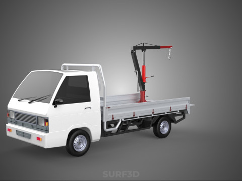 PICKUP TRUCK TAILGATE REAR GATE HYDRAULIC JACK LIFT HOIST CRANE 3D Model