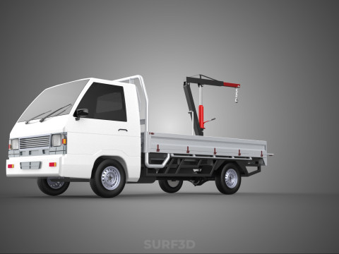 PICKUP TRUCK TAILGATE REAR GATE HYDRAULIC JACK LIFT HOIST CRANE 3D Model