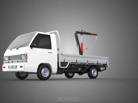 PICKUP TRUCK TAILGATE REAR GATE HYDRAULIC JACK LIFT HOIST CRANE 3D Model