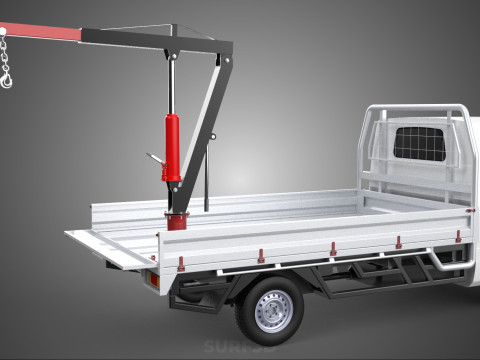 PICKUP TRUCK TAILGATE REAR GATE HYDRAULIC JACK LIFT HOIST CRANE 3D Model