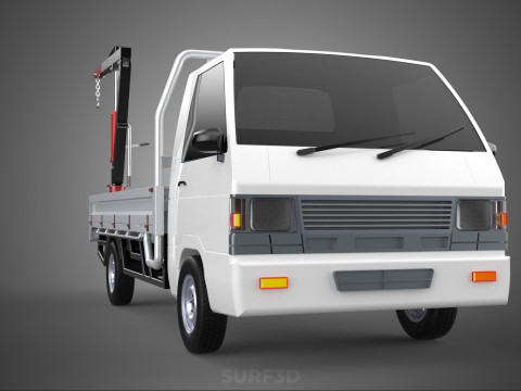 PICKUP TRUCK TAILGATE REAR GATE HYDRAULIC JACK LIFT HOIST CRANE 3D Model