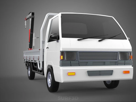 PICKUP TRUCK TAILGATE REAR GATE HYDRAULIC JACK LIFT HOIST CRANE 3D Model
