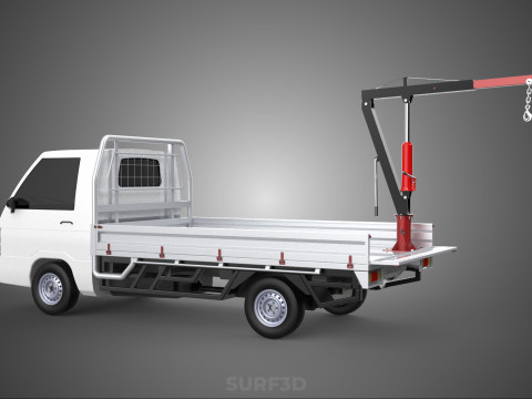 PICKUP TRUCK TAILGATE REAR GATE HYDRAULIC JACK LIFT HOIST CRANE 3D Model