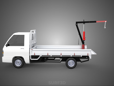 PICKUP TRUCK TAILGATE REAR GATE HYDRAULIC JACK LIFT HOIST CRANE 3D Model