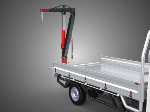 PICKUP TRUCK TAILGATE REAR GATE HYDRAULIC JACK LIFT HOIST CRANE 3D Model