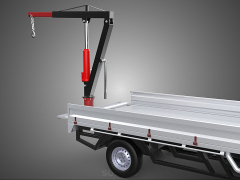 PICKUP TRUCK TAILGATE REAR GATE HYDRAULIC JACK LIFT HOIST CRANE 3D Model
