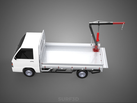 PICKUP TRUCK TAILGATE REAR GATE HYDRAULIC JACK LIFT HOIST CRANE 3D Model