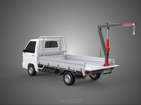 PICKUP TRUCK TAILGATE REAR GATE HYDRAULIC JACK LIFT HOIST CRANE 3D Model
