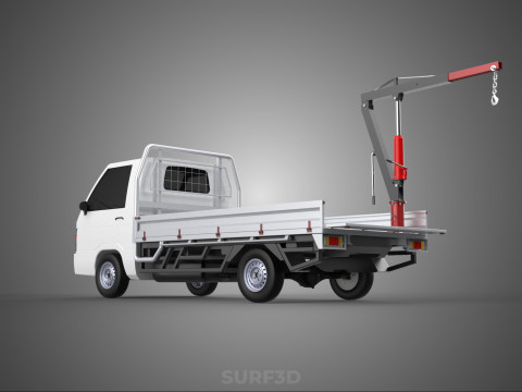 PICKUP TRUCK TAILGATE REAR GATE HYDRAULIC JACK LIFT HOIST CRANE 3D Model